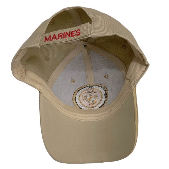 Marine Corps Baseball Cap Patriot Trucker Hat USMC Patch Unisex Men OS Khaki Tan - Picture 7 of 12